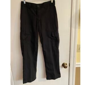 Black Dickies Work Pants 31x29 Pockets on side of legs.